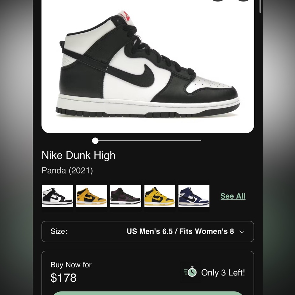 Nike Dunk High Panda Black White Sneakers
